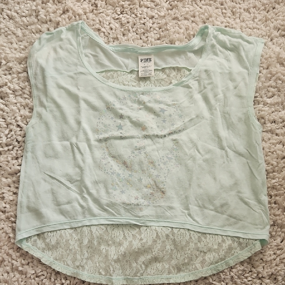 PINK Victoria's Secret Lace Back Crop Top